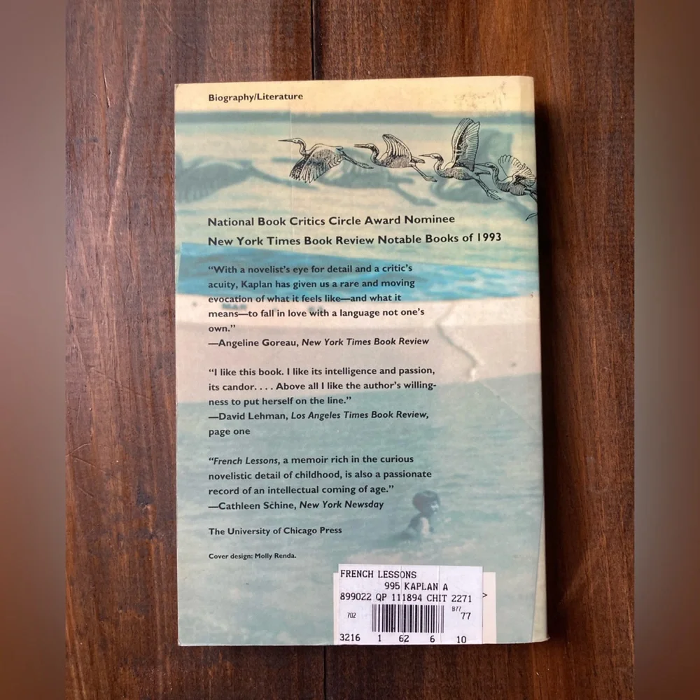 French Lessons: A Memoir by Alice Kaplan. Paperback 1993 - Great Book! - Picture 3 of 12